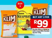 Nestle Klim Or Nespray Full Cream Milk Powder Sachet-3x500g