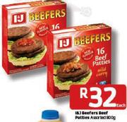 I&J Beefers Beef Patties Assorted-800g Each