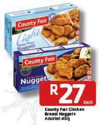 County Fair Chicken Breast Nuggets Assorted-400g Each
