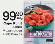 Cape Point Jumbo Mozambiqua Pink Prawns-700g
