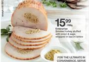 Enterprise Smoked Turkey Stuffed With Onion & Sage, Wrapped In Bacon Lattice-100g