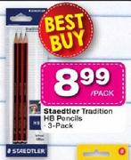 Staedtler Tradition HB Pencils-3's Pack