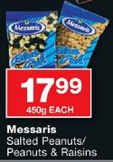Messaris Salted Peanuts/Peanuts & Raisins-450g