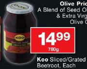 Koo Sliced/Grated Beetroot-780g