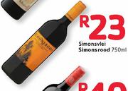 Simonsvlei Simonsrood-750Ml