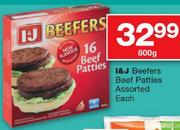 I&J Beefers Beef Patties Assorted-800G