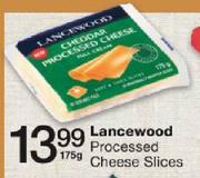 Lancewood Processed Cheese Slices-175g