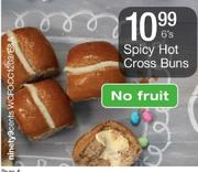 Spicy Hot Cross Buns-6's