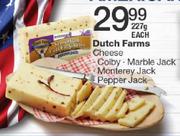 Dutch Farms Cheese Colby Marble Jack Monterey Jack Pepper Jack-227g Each