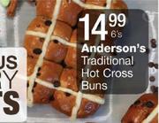 Anderson's Traditional Hot Cross Buns-6's