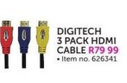 Digitech 3 Pack HDMI Cable