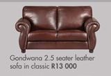 Gondwana 2.5 Seater Leather Sofa In Classic