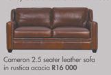 Cameron 2.5 Seater Leather Sofa In Rustica Acacia
