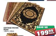 Cottage woven Rugs-80cm x 120cm each