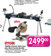 Ryobi 2000W Mitre Saw Plus Work Centre Bundle-254mm