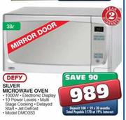 Defy Silver Microwave Oven-38L