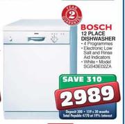 Bosch 12 Place Dishwasher 