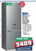 KIC Metallic Water On Tap Bottom Freezer Fridge-3L Water Tank-348L