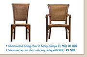 Silvana Cane Arm Chair In Honey Antique