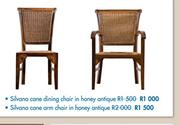 Silvana Cane Dining Chair In Honey Antique