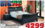 Wave Leathermate Queen Bed-152cm