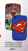 Skullcandy Superman & Supergirl Blackberry Covers For The 8520,9300,9360