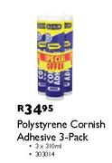  Polystyrene Cornish Adhesive 3-Pack