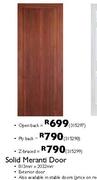 Solid Meranti Door Open Back-813mmx2032mm(315297)
