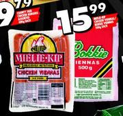 Mielip-Kip Chicken Viennas/Bokkie Viennas-500gm Each