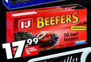 I & J Beefers Beef Burgers-500gm