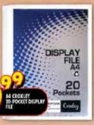 A4 Croxley 20-Pocket Display File