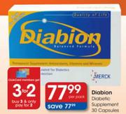 Diabion Diabetic Supplement 30 Capsules-Per Pack 