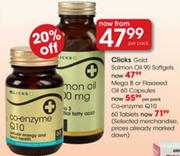 Clicks Gold Salmon Oil 90 Softgels-Per Pack