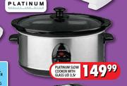 Platinum Slow cooker with Glasslid-3.5l