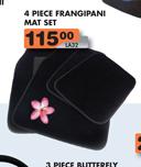 Frangipani Mat Set-4 Piece