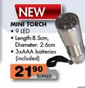 Mini Torch-9 LED