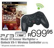 PS3 Medal Of Honour Warfighter + Gioteck VX-1 Wireless Controller(83778)