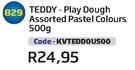 Teddy Play Dough Pastel Colours(KVTEDDOU500)-500G
