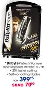Babyliss Wtech Titanium Rechargeable Trimmer (T101B)