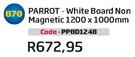 Parrot White Board Non Magnetic(1200x1000mm)(PPBD1248)