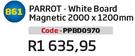 Parrot White Board Magnetic(2000x1200mm)(PPBD0970)