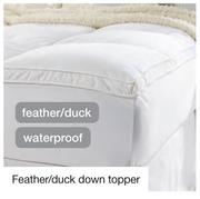 1Pc Fitted Feather/Duck Down Topper 2000gsm King