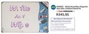 Parrot White Board Non Magnetic Slim 900x600mm Retail Pk PPBD1525A