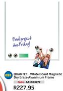 Quartet White Board Magnetic Dry Erase Aluminium Frame AA1903777