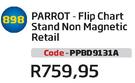 Parrot-Flip Chart Stand Non Magnetic Retail(PPBD9131A)-Each
