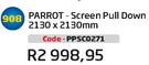Parrot-Screem Pull Down 2130x2130mm(PPSC0271)-Each