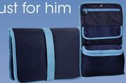 Clicks Men's Striped Toiletry Bag