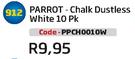 Parrot-Chalk Dustless White 10 Pk(PPCH0010W)-Each