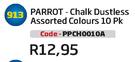 Parrot-Chalk Dustless Assorted Colours 10 Pk(PPCH0010A)-Each