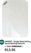 Parrot-Single Sided White Board Writing Slate A4(PPBD1002A)-Each